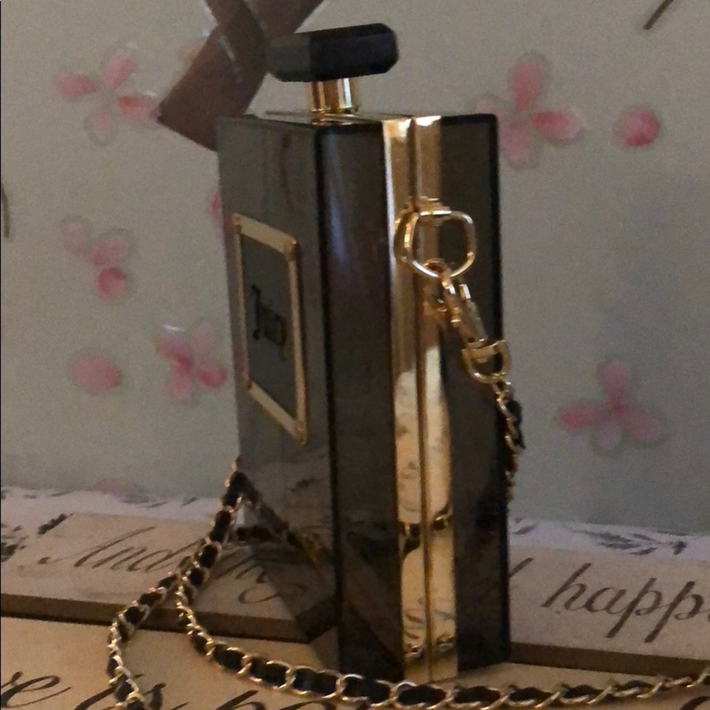 Juicy Couture Black & Gold Box Clutch - Picture 4 of 5